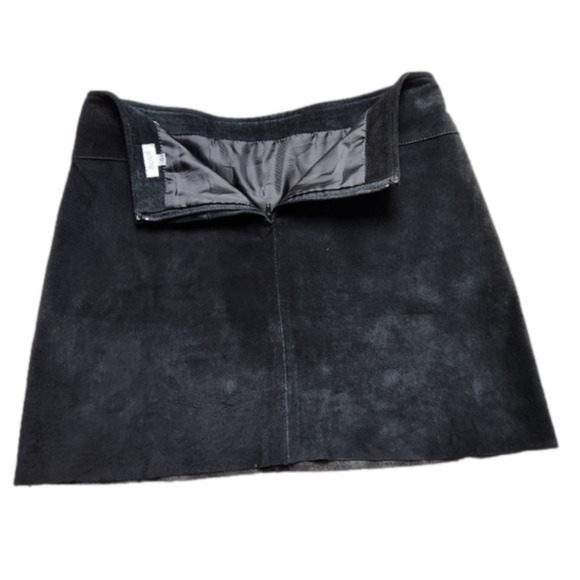 Mini skirt Suede Bohemian Western Black color Size 4 AQUA - Picture 11 of 16